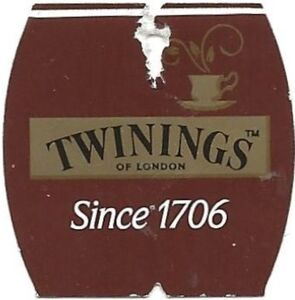 Tea Label: Brown label, white stripe above (Twinings, Italy(Since 1706 ...