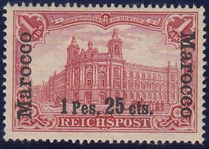 Representations of the German Empire with overprint