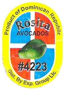 Fruit Sticker: Rosita #4223 Avocados (Dominican RepublicCol:DO-FR