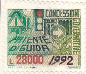 Driver's license with year of validity