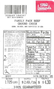 Stew Leonard's Ground Beef Chuck