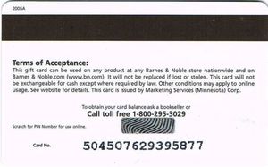 Gift Card Girl With Star No Copyright On Back Barnes Noble