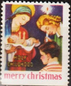 Stamp: Happy Christmas. Holy Childhood (United States of America