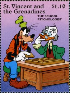 Stamp: Ludwig von Drake the School Psycologist and Goofy (1.10 ...