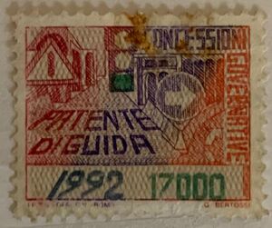 Driver's license with year of validity