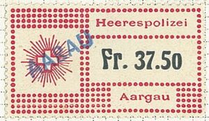 Military Police Aargau - Swiss Cross