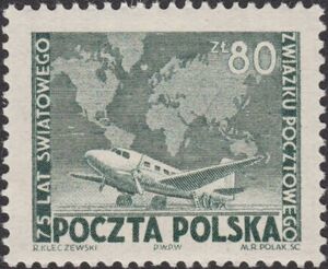 Postal airplane Douglas DC 3 Dakota