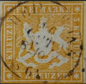 Stamp Württemberg coat of arms (Wurttemberg(Coat of Arms) MiDEW 12c