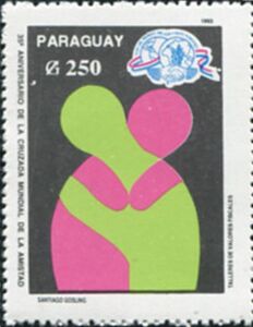 Two people embracing