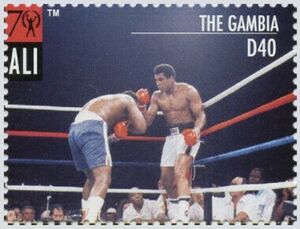 Stamp: Muhammad Ali vs Joe Frazier, October 1, 1975 (Gambia(Muhammad