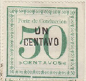 Number 50 overprinted