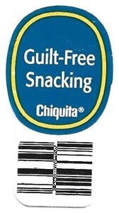 Fruit Sticker: Chiquita slogan with barcode (Costa Rica(Chiquita slogan ...