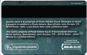 Bank Card: Banco Posta Libretto Postale (Poste Italiane, ItalyCol:IT-GM ...