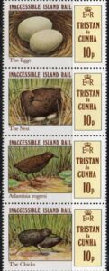 Stamp: Inaccessible Island Rail strip of 4 stamps (Tristan da Cunha ...