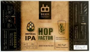Hop Factory Etiqueta de bebida: Beer Factory, Hop Factor (Beer Factory Plzeň ...