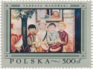 Children's band, by Tadeusz Makowski (1882-1932)