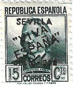 Concepción Arenal with Seville overprint (Handstamped)
