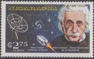 Einstein contemplating Space