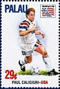 Stamp: Paul Caligiuri (Palau(FIFA World Cup 1994 - USA) Mi:PW 812,Yt:PW ...