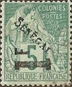 Type Alphée Dubois overprinted and surcharged