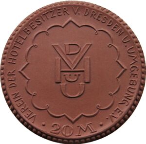 20 Mark (Private, Saxony, Association of Hotel Owners)