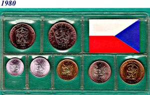 Various Korun (Mint set 1980)