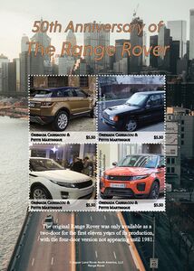 Stamp: Range Rover, 50th Anniversary (Grenada Carriacou & Petite ...