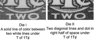 King George V with 1T¢ inscription