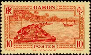 Timber Raft on Ogowe River