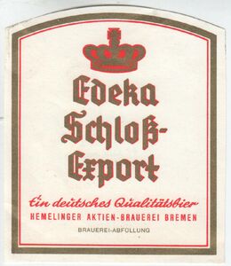 Drink Label Edeka Schloss Export (Hemelinger Actien Brauerei, Germany
