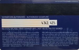 Bank Card: Bcr Visa - Glacier (Banca Comerciala Romana, RomaniaCol:RO ...