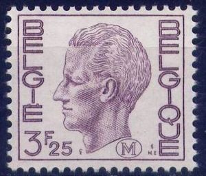 Military Stamp: King Baudouin Type "Elström" with M in Oval