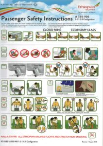 Safety Card: A 350-900 (Ethiopian Airlines, EthiopiaCol:ETH-ET-0017