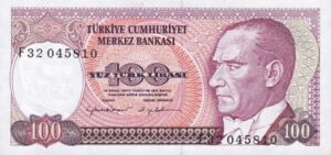 100 Turkish Lira