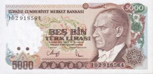 5,000 Turkish Lira
