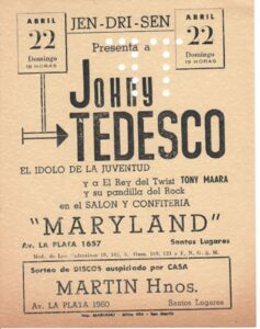 Johnny Tedescp - Salón Confitería Maryland - White