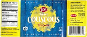 Rotulo De Comida Lior Israeli Couscous Tri Color 178x74 Galil Foods Estados Unidos Col Us Pas 00009