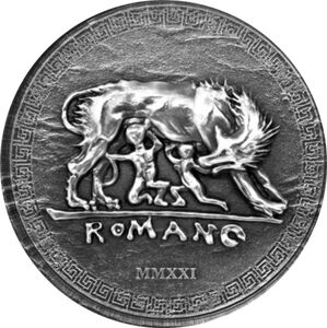 Coin: 5 Dollars (Roman Empire - Romulus & Remus) (Cook Islands(2021 ...