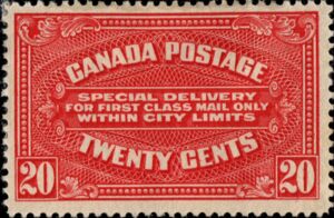 Stamp: 20 Cent Special Delivery (CanadaSn:CA E2a