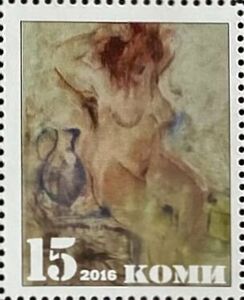 Russian bath in painting