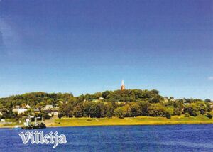 Vilkija. Across the river