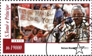 Stamp: 25th Anniversary of the Release of Nelson Mandela (São Tomé and