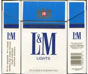 Cigarette Pack: L&M Lights (LithuaniaCol:LT-CT-0006 🚬