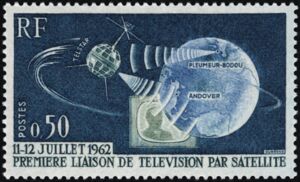 Pleumeur Bodou. First link satellite TV