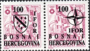 IFOR with Bosnian Coat of Arms overprint