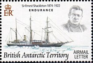 Stamp: Sir Ernest Shackleton and ship Endurance (British Antarctic ...