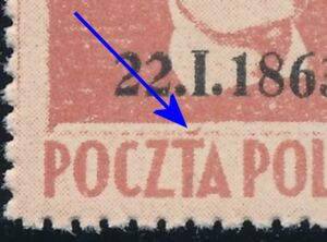 Romuald Traugutt surcharge 5zł on 25gr