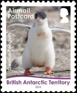 Stamp: Gentoo Penguin (Pygoscelis papua) - chick (British Antarctic