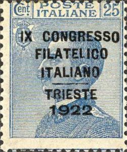 Philatelic Congress, Triest, overprinted