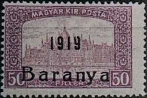 Black overprint: '1919 Baranya'
